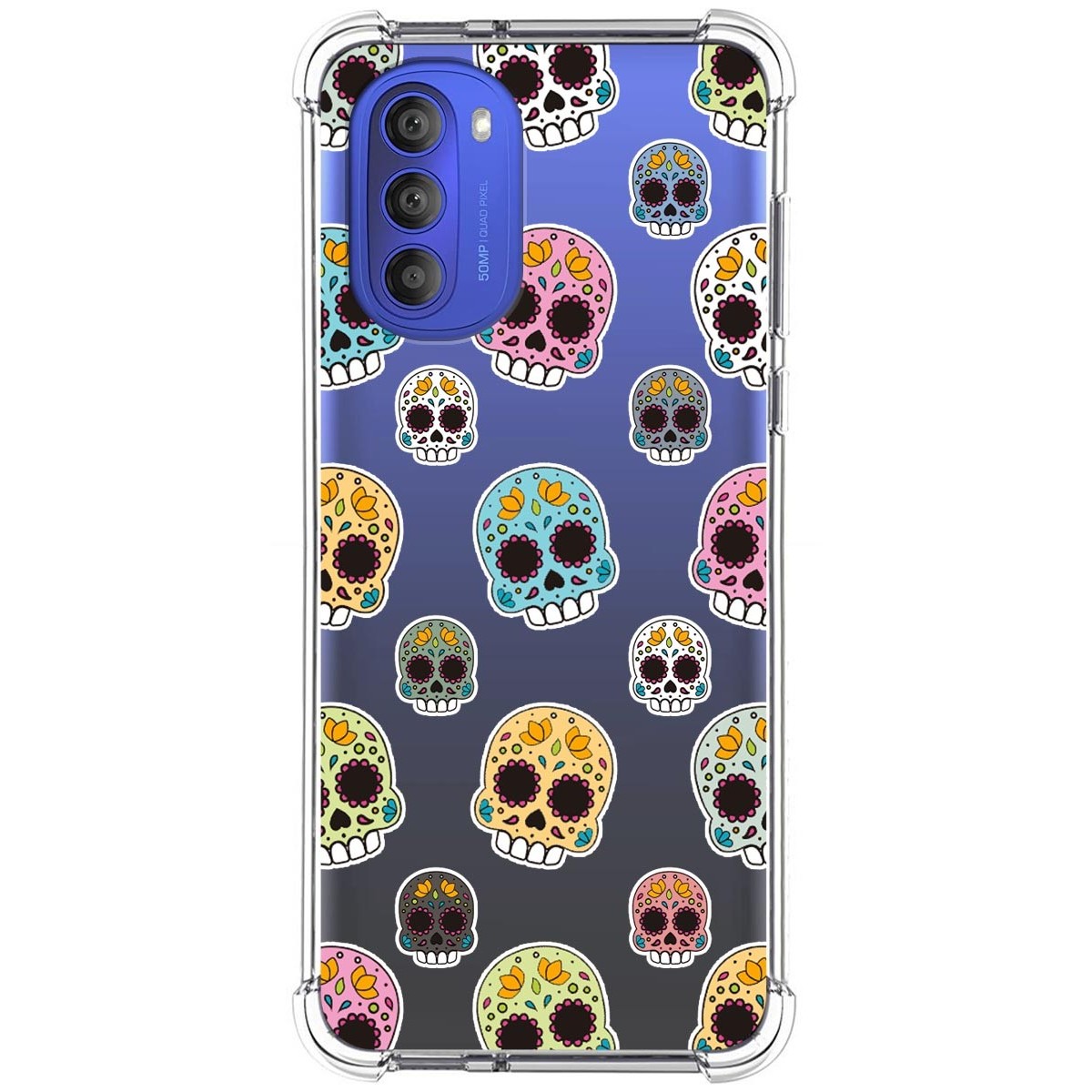 Funda Silicona Antigolpes para Motorola Moto G51 5G diseño Catrina Dibujos