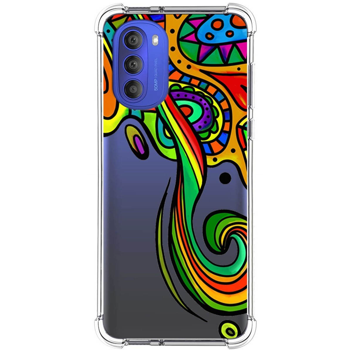 Funda Silicona Antigolpes para Motorola Moto G51 5G diseño Colores Dibujos