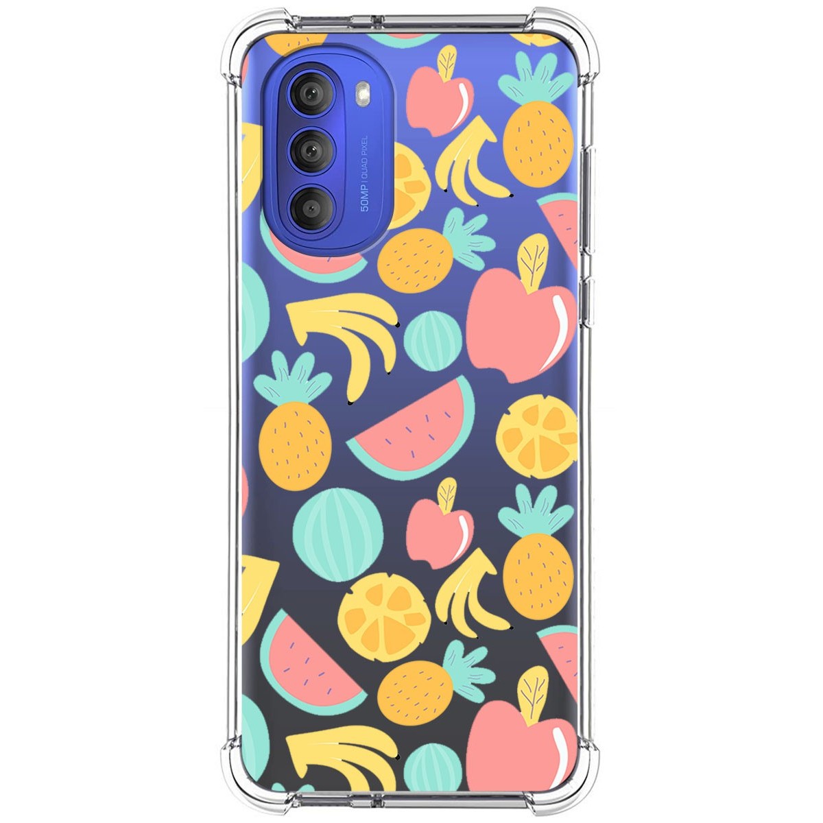 Funda Silicona Antigolpes para Motorola Moto G51 5G diseño Frutas 02 Dibujos