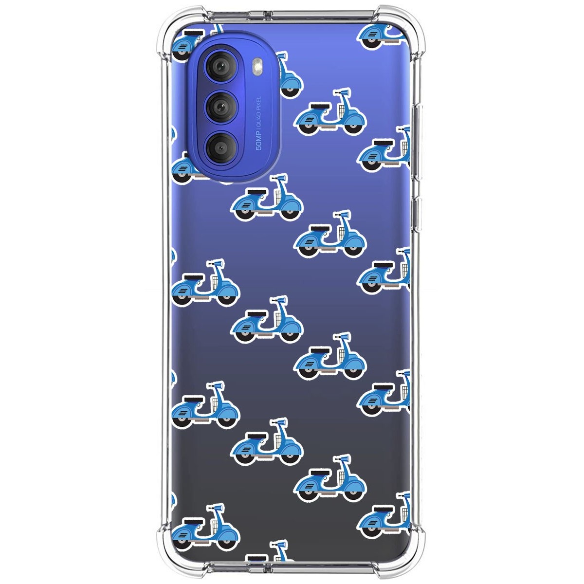 Funda Silicona Antigolpes para Motorola Moto G51 5G diseño Scooter Dibujos
