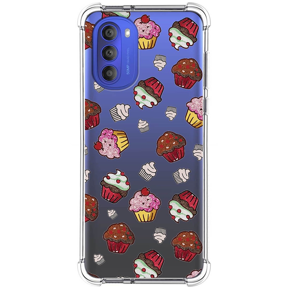 Funda Silicona Antigolpes para Motorola Moto G51 5G diseño Muffins Dibujos