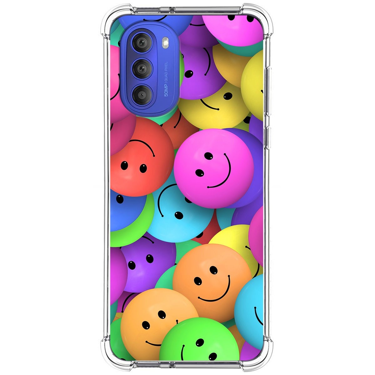 Funda Silicona Antigolpes para Motorola Moto G51 5G diseño Smile Dibujos