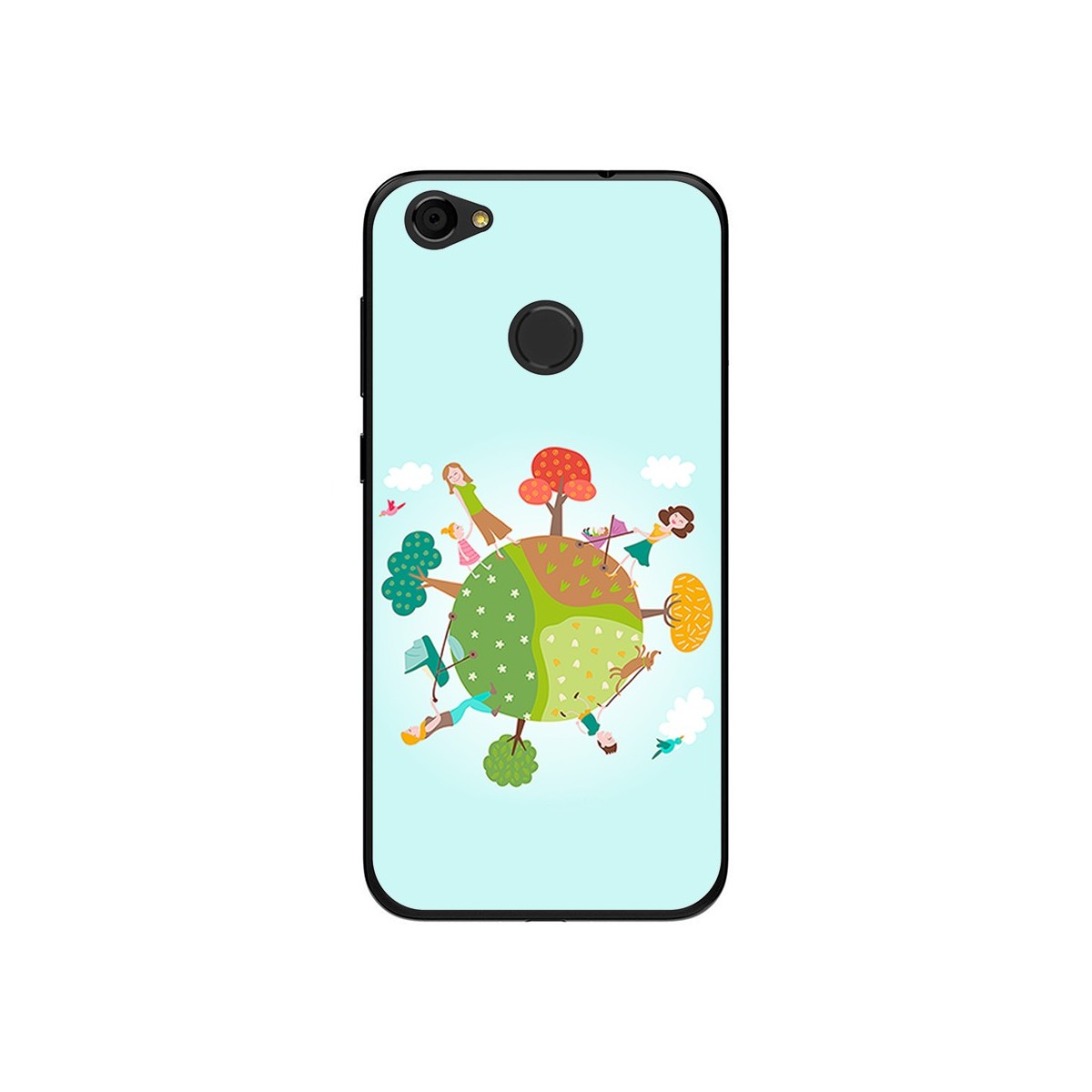 Funda Gel Tpu para Zte Blade A6 Diseño Familia Dibujos