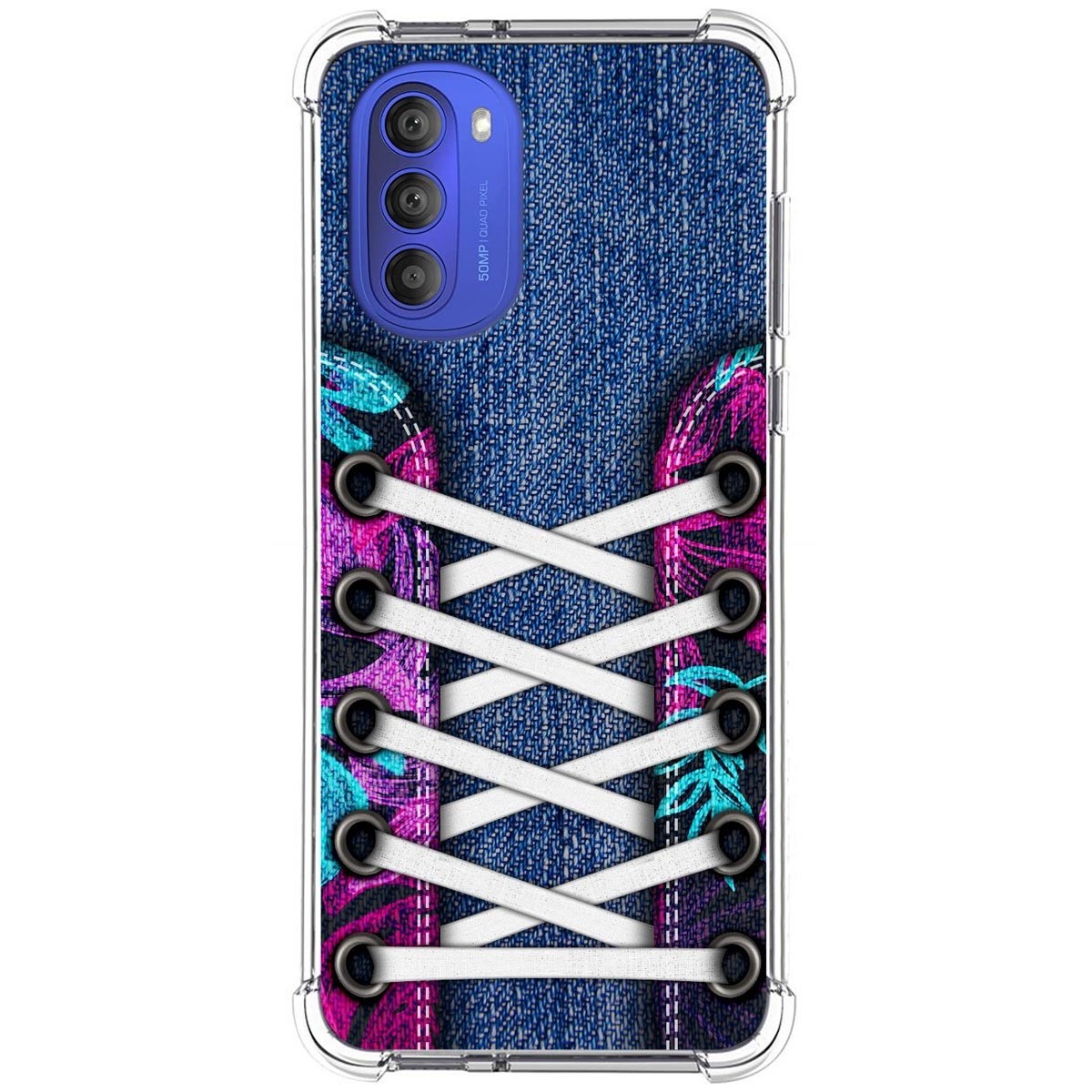 Funda Silicona Antigolpes para Motorola Moto G51 5G diseño Zapatillas 06 Dibujos