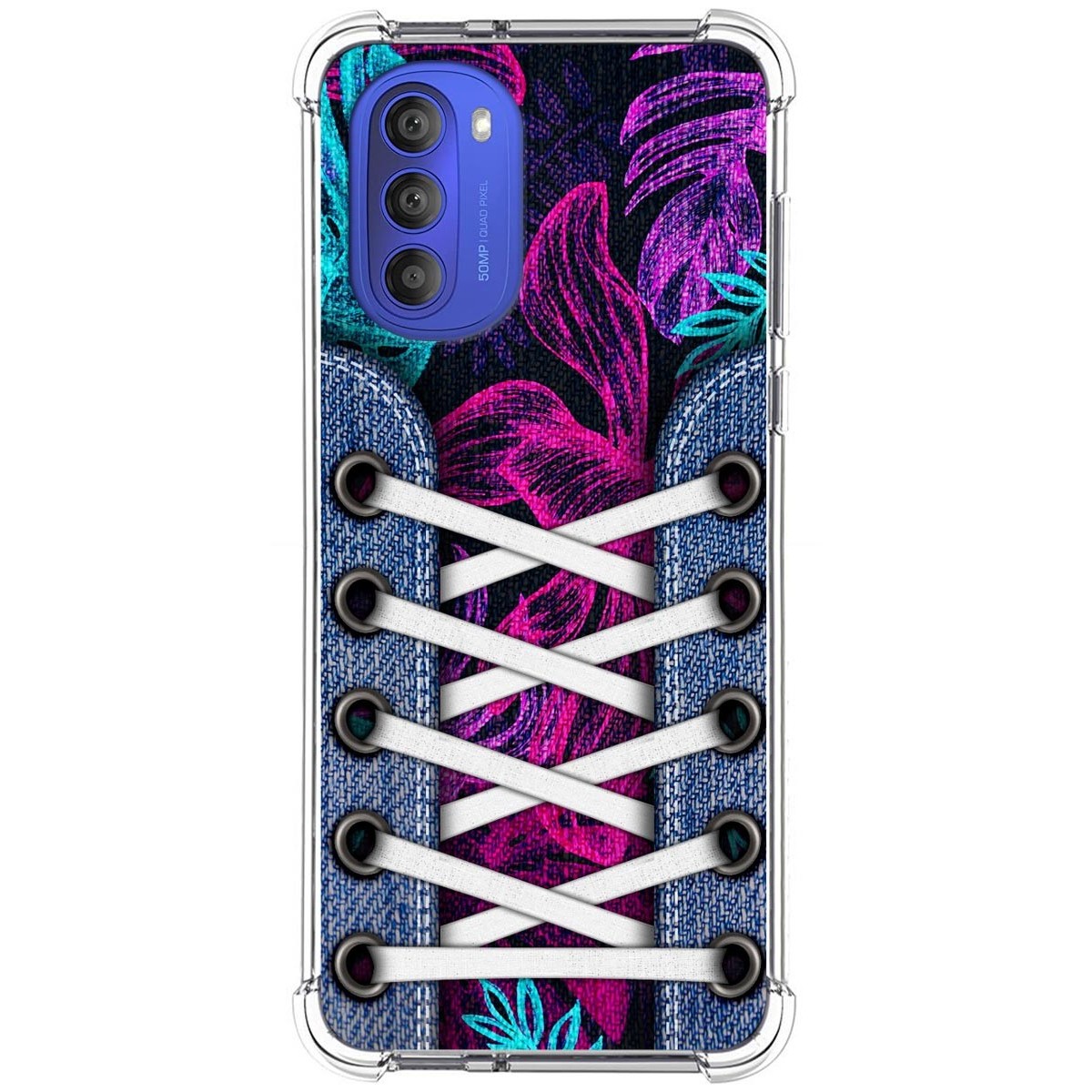 Funda Silicona Antigolpes para Motorola Moto G51 5G diseño Zapatillas 07 Dibujos