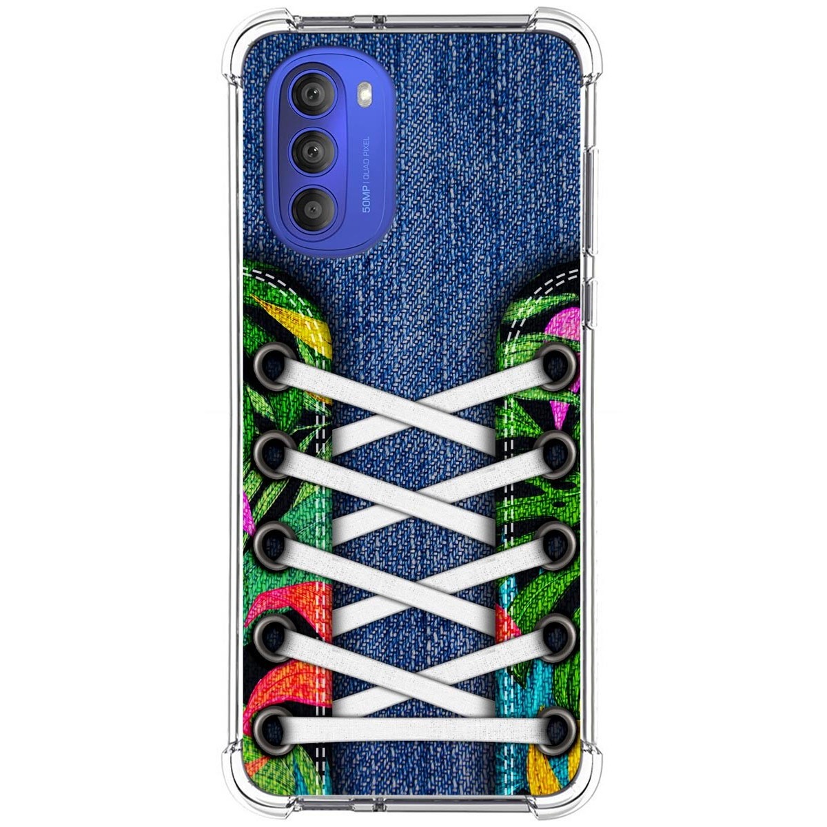 Funda Silicona Antigolpes para Motorola Moto G51 5G diseño Zapatillas 13 Dibujos
