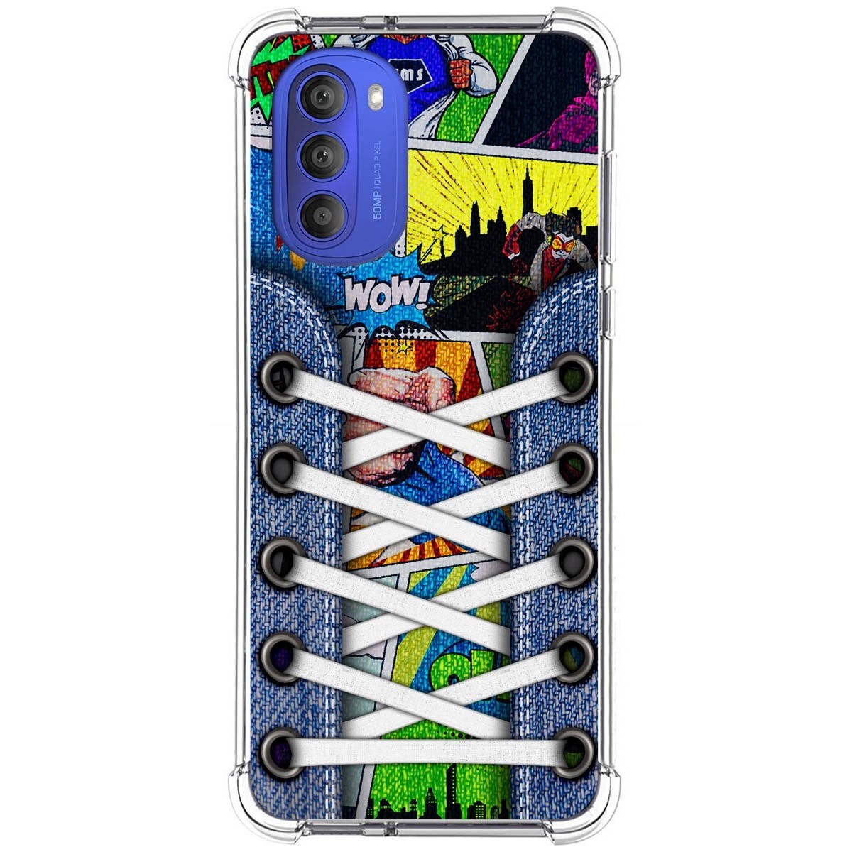 Funda Silicona Antigolpes para Motorola Moto G51 5G diseño Zapatillas 14 Dibujos