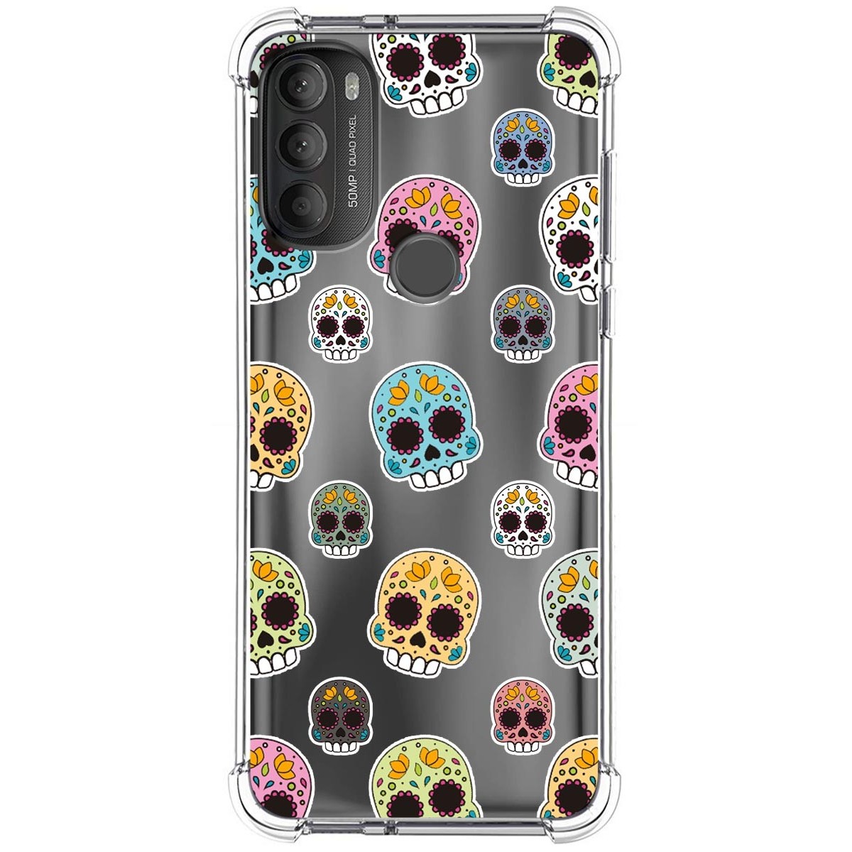 Funda Silicona Antigolpes para Motorola Moto G71 5G diseño Catrina Dibujos