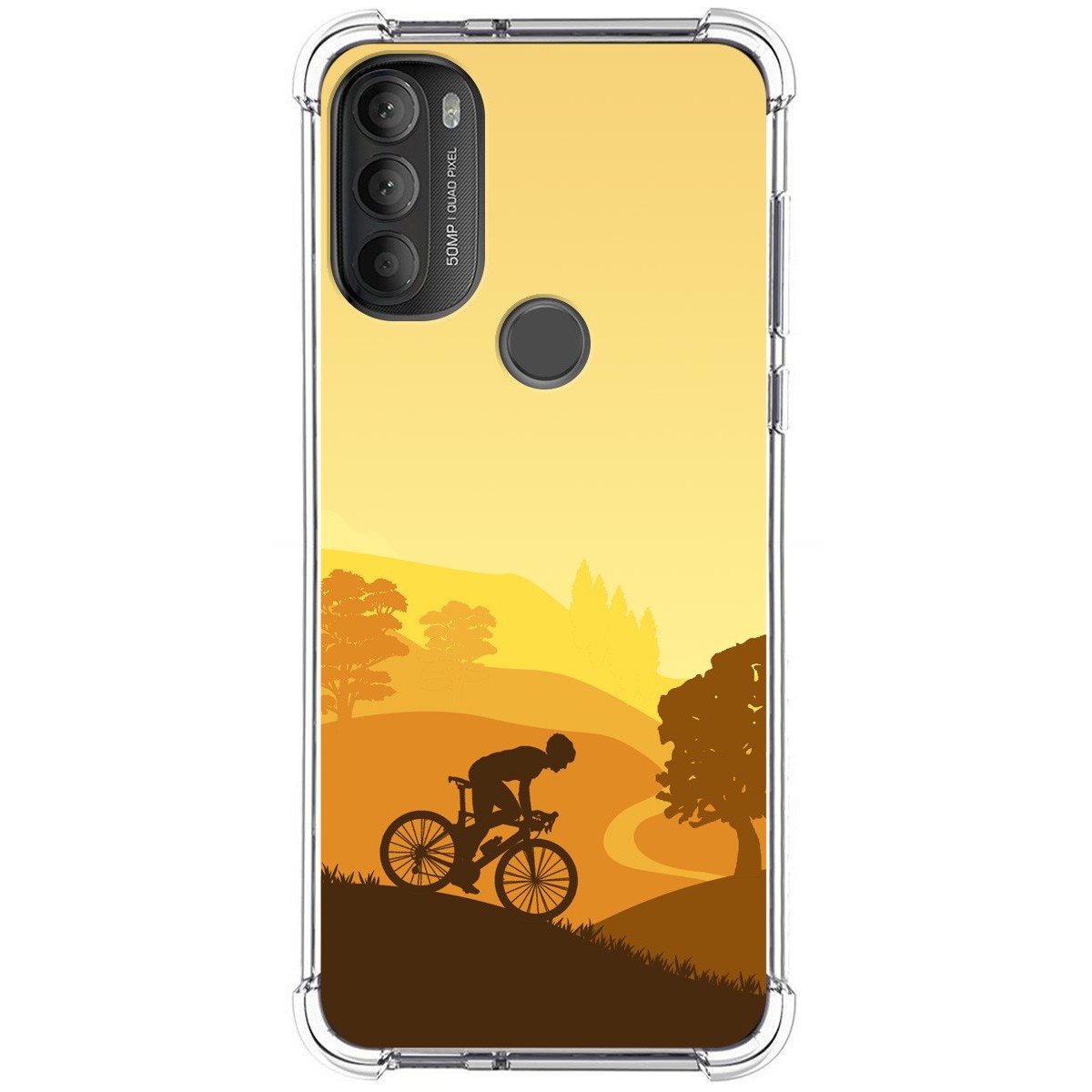 Funda Silicona Antigolpes para Motorola Moto G71 5G diseño Ciclista Dibujos