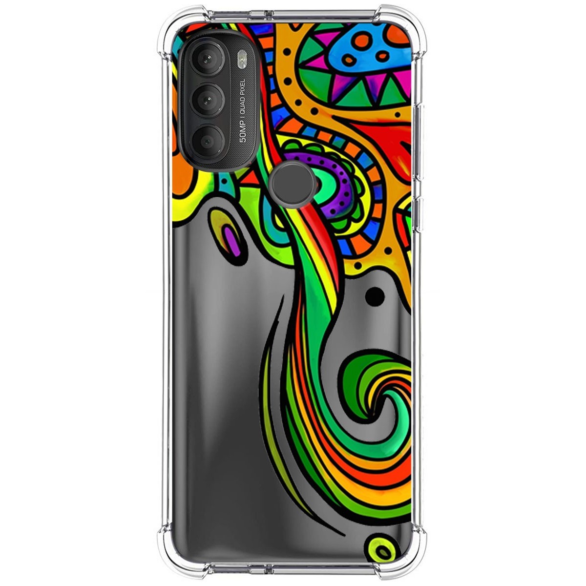 Funda Silicona Antigolpes para Motorola Moto G71 5G diseño Colores Dibujos