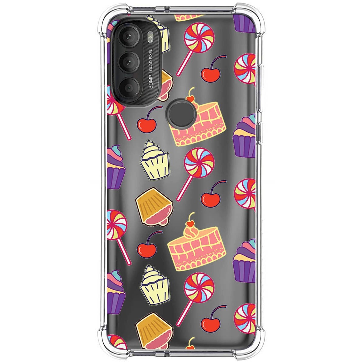 Funda Silicona Antigolpes para Motorola Moto G71 5G diseño Dulces 01 Dibujos