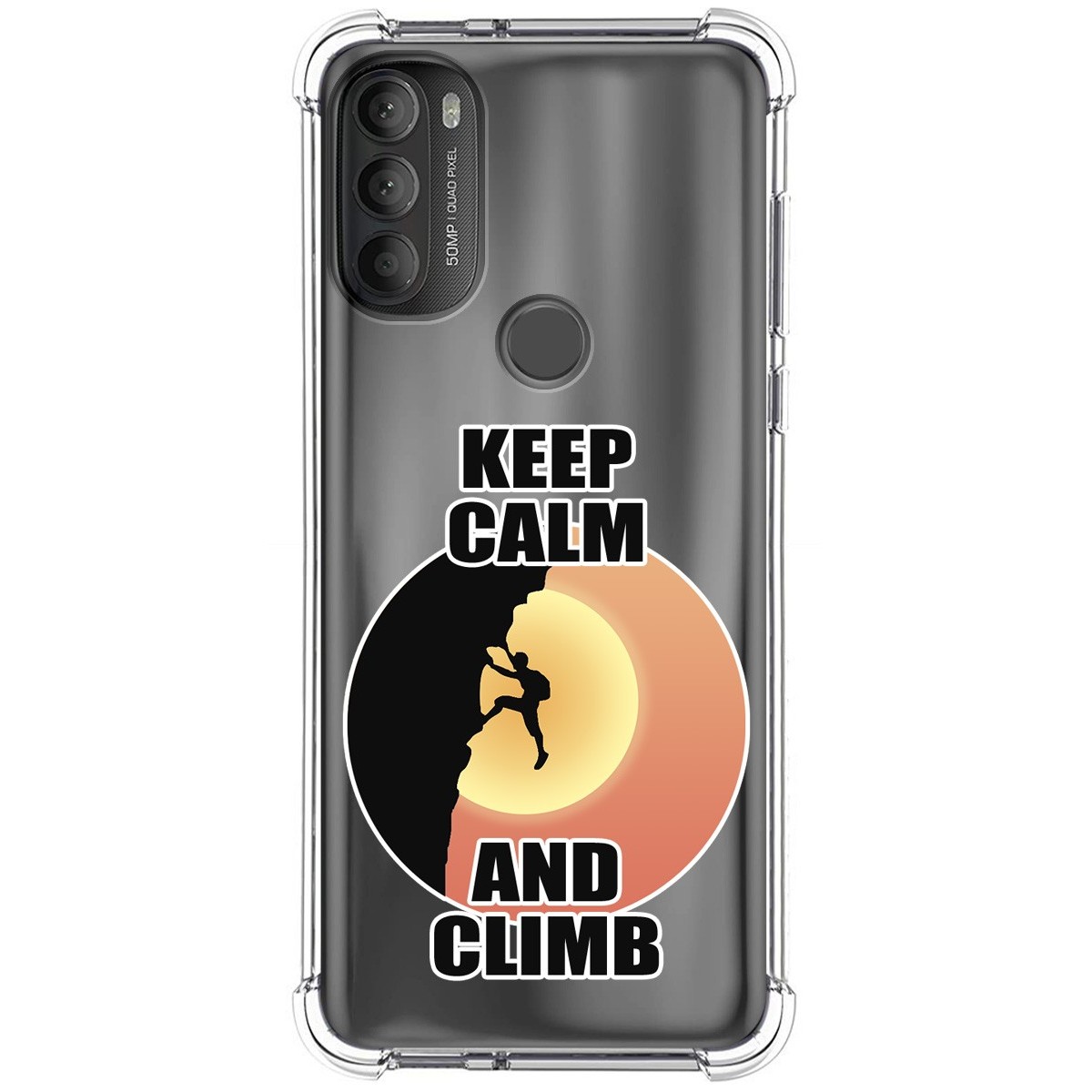 Funda Silicona Antigolpes para Motorola Moto G71 5G diseño Hombre Escalada Dibujos