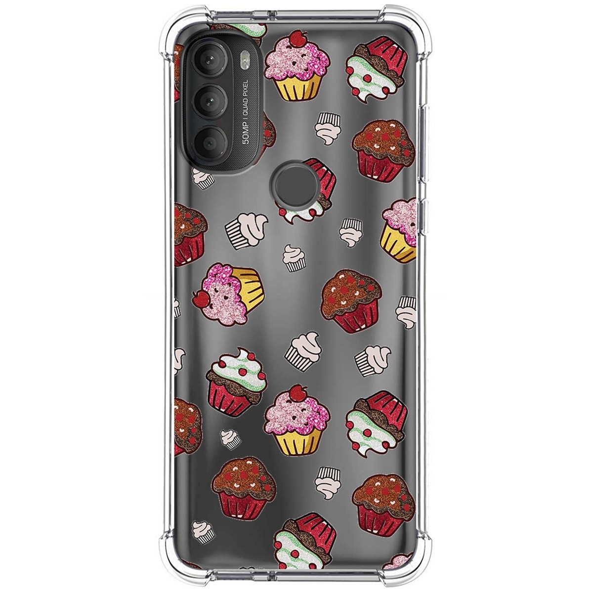 Funda Silicona Antigolpes para Motorola Moto G71 5G diseño Muffins Dibujos