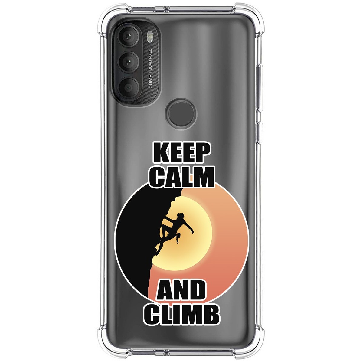 Funda Silicona Antigolpes para Motorola Moto G71 5G diseño Mujer Escalada Dibujos