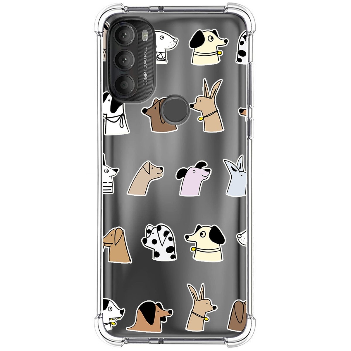 Funda Silicona Antigolpes para Motorola Moto G71 5G diseño Perros Dibujos