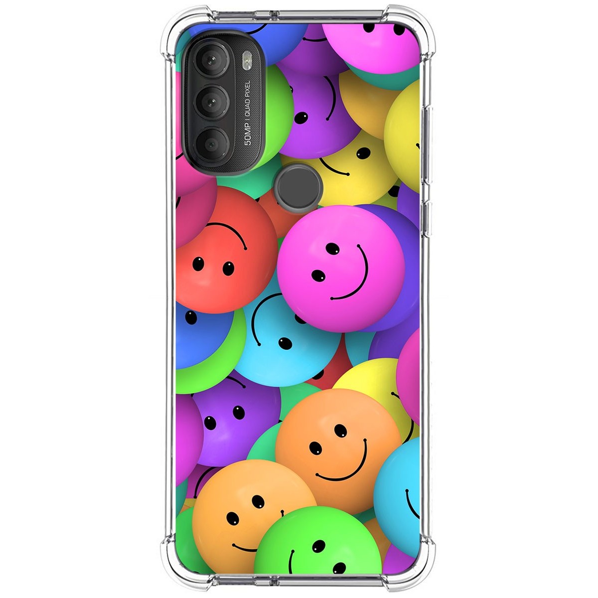 Funda Silicona Antigolpes para Motorola Moto G71 5G diseño Smile Dibujos