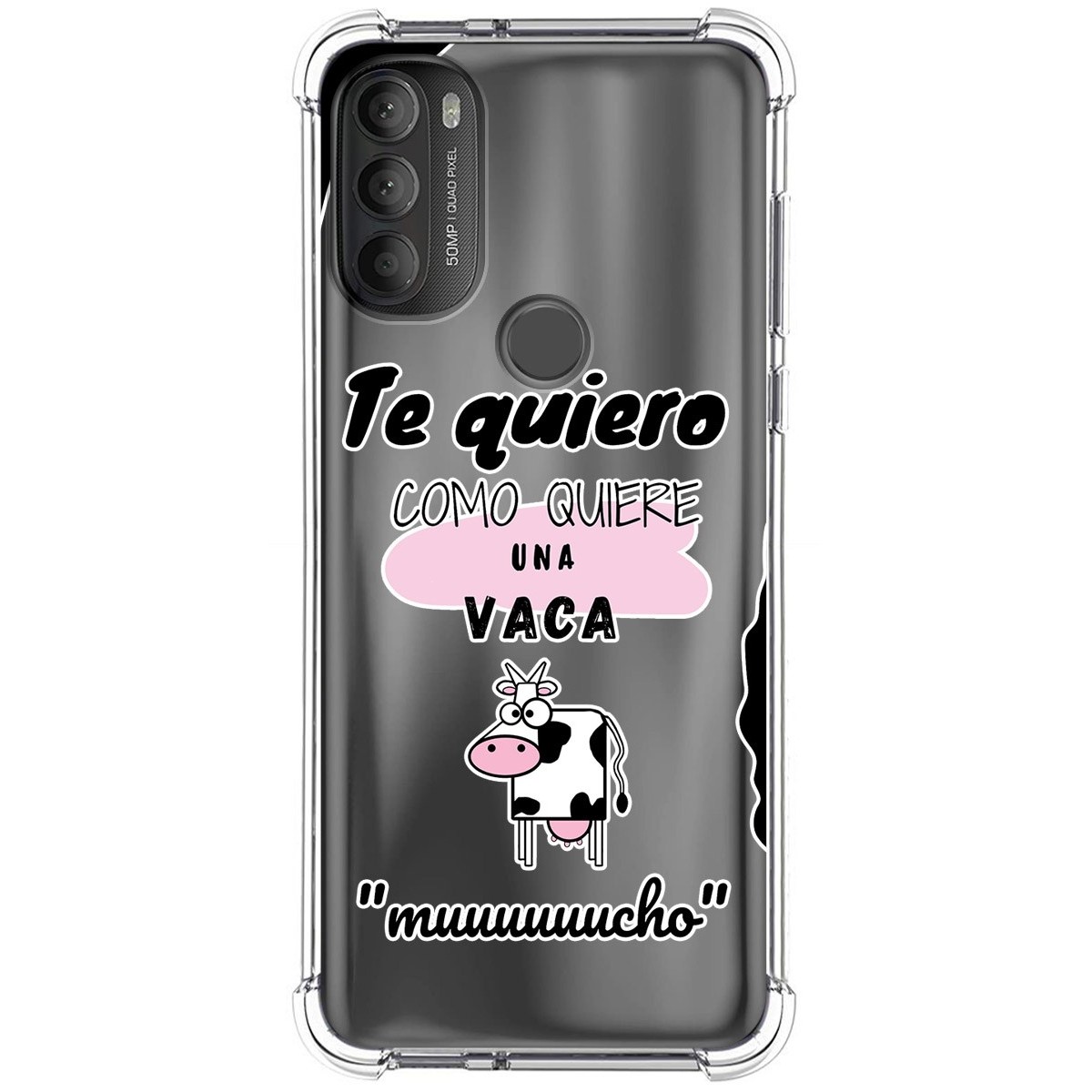 Funda Silicona Antigolpes para Motorola Moto G71 5G diseño Vaca Dibujos