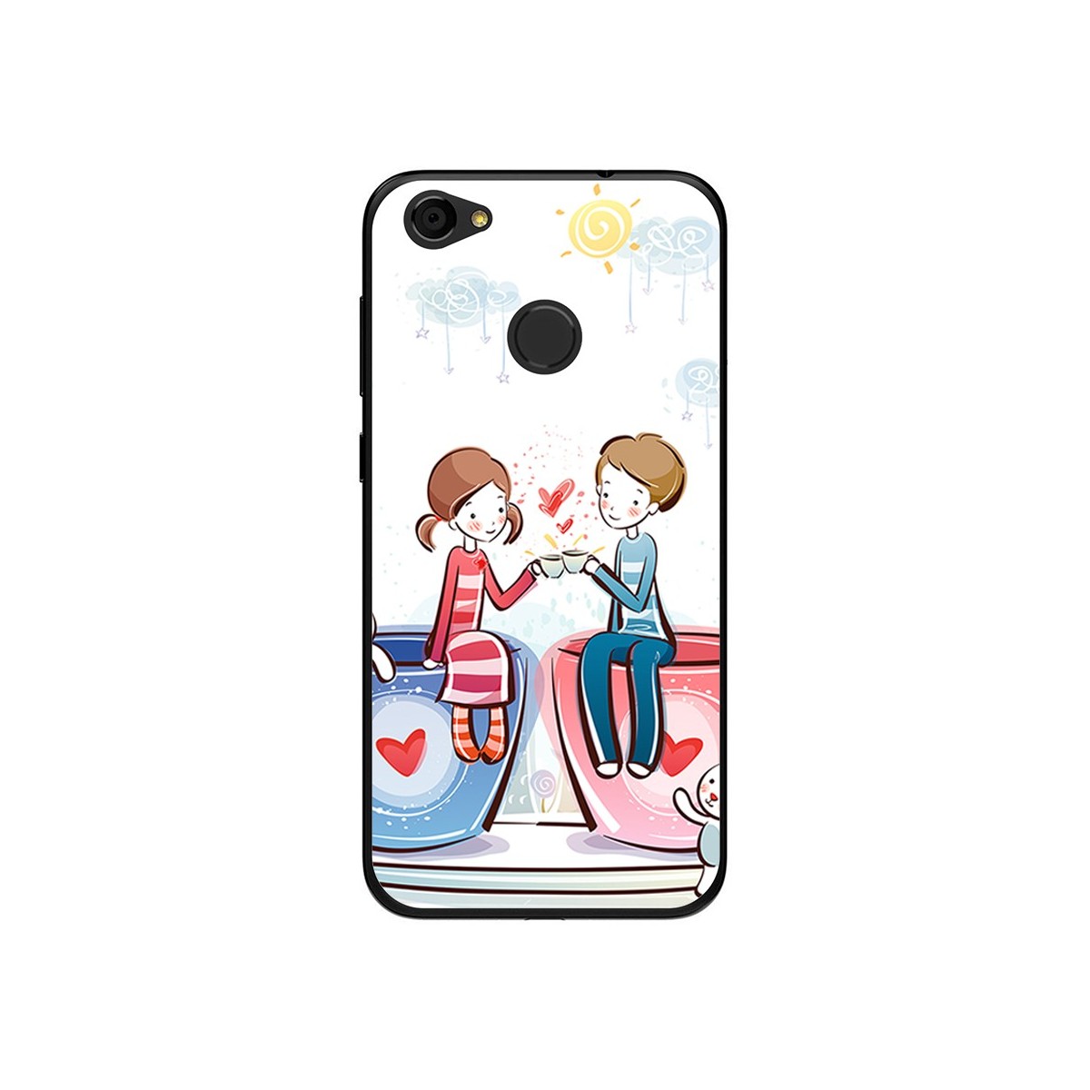 Funda Gel Tpu para Zte Blade A6 Diseño Cafe Dibujos