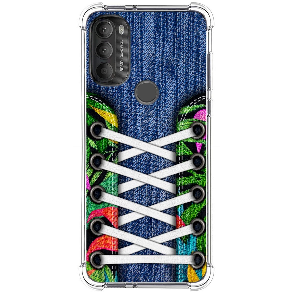 Funda Silicona Antigolpes para Motorola Moto G71 5G diseño Zapatillas 13 Dibujos