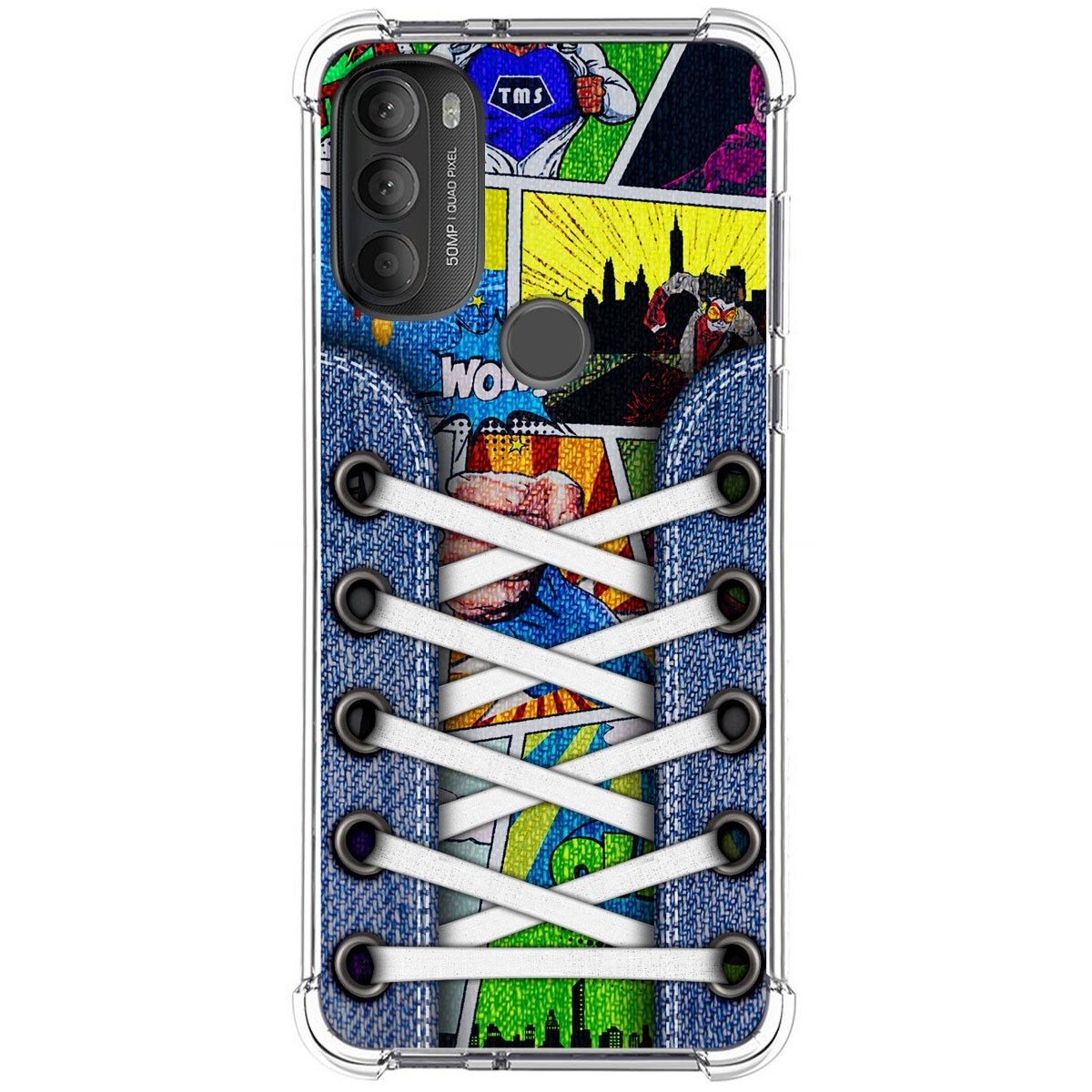 Funda Silicona Antigolpes para Motorola Moto G71 5G diseño Zapatillas 14 Dibujos
