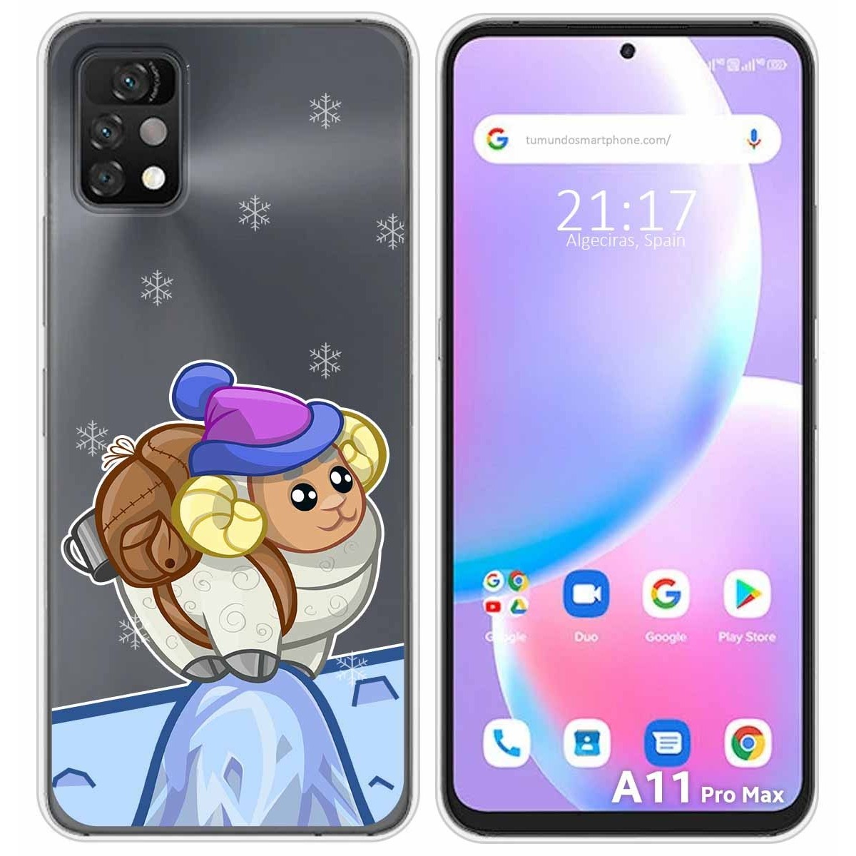Funda Silicona Transparente para Umidigi A11 Pro Max diseño Cabra Dibujos