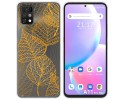 Funda Silicona Transparente para Umidigi A11 Pro Max diseño Hojas Dibujos