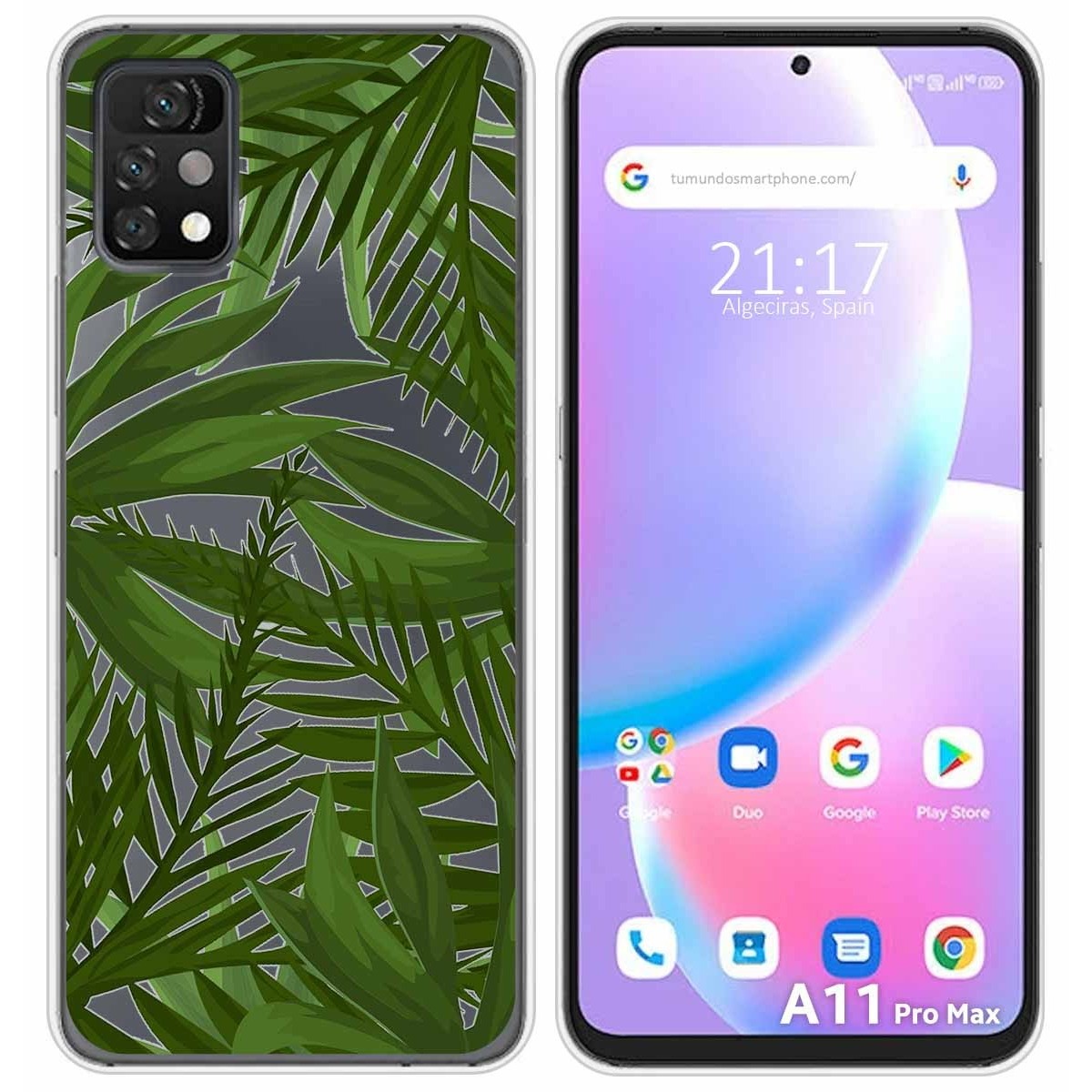 Funda Silicona Transparente para Umidigi A11 Pro Max diseño Jungla Dibujos
