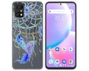 Funda Silicona Transparente para Umidigi A11 Pro Max diseño Plumas Dibujos