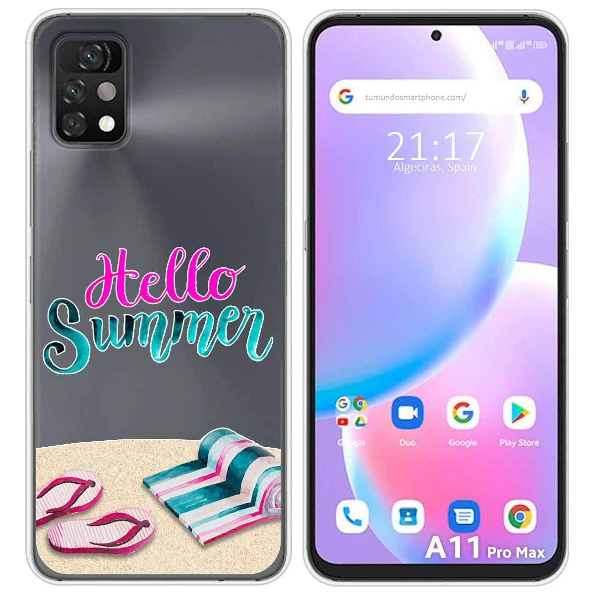 Funda Silicona Transparente para Umidigi A11 Pro Max diseño Summer Dibujos