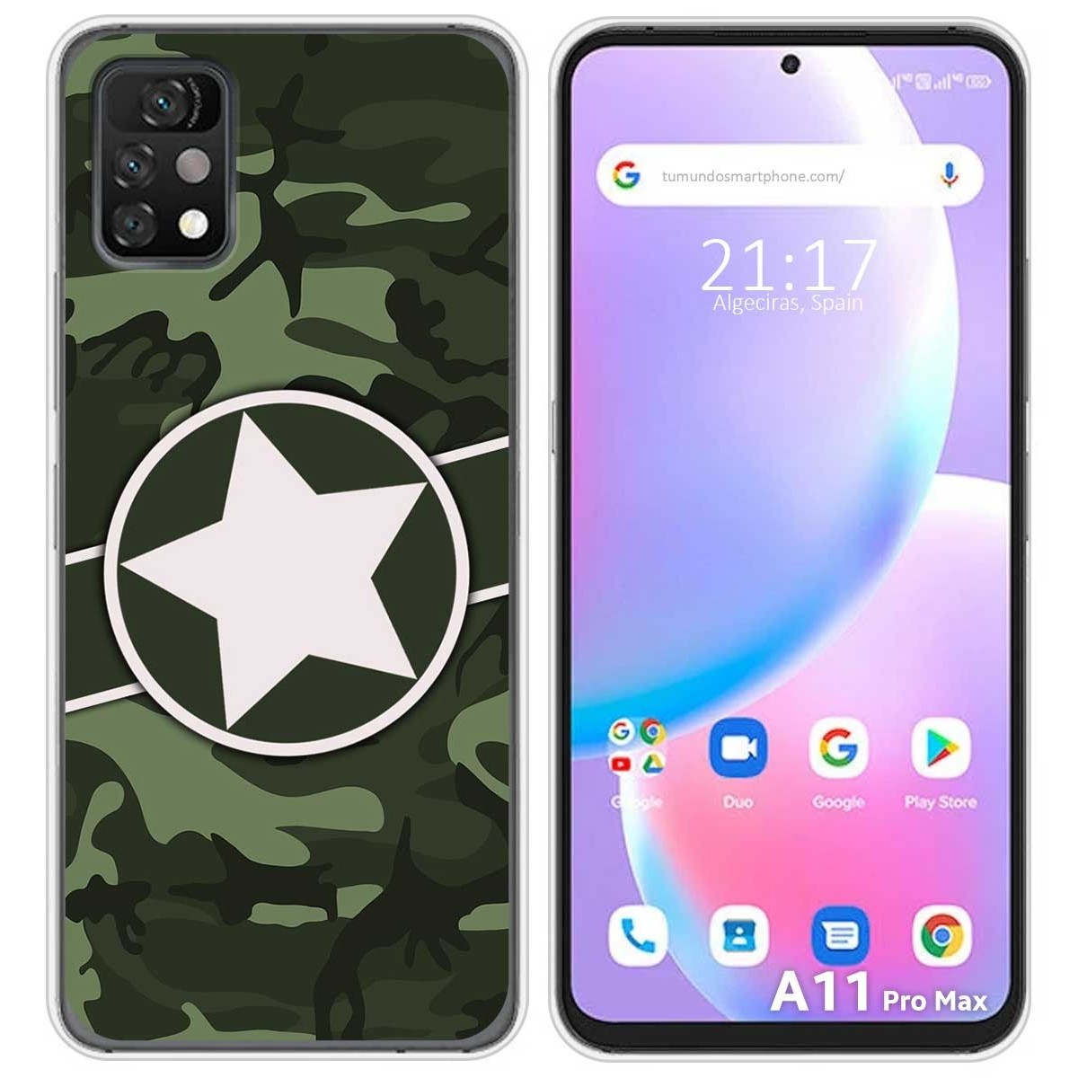 Funda Silicona para Umidigi A11 Pro Max diseño Camuflaje 01 Dibujos