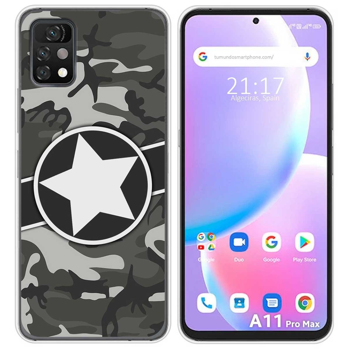 Funda Silicona para Umidigi A11 Pro Max diseño Camuflaje 02 Dibujos