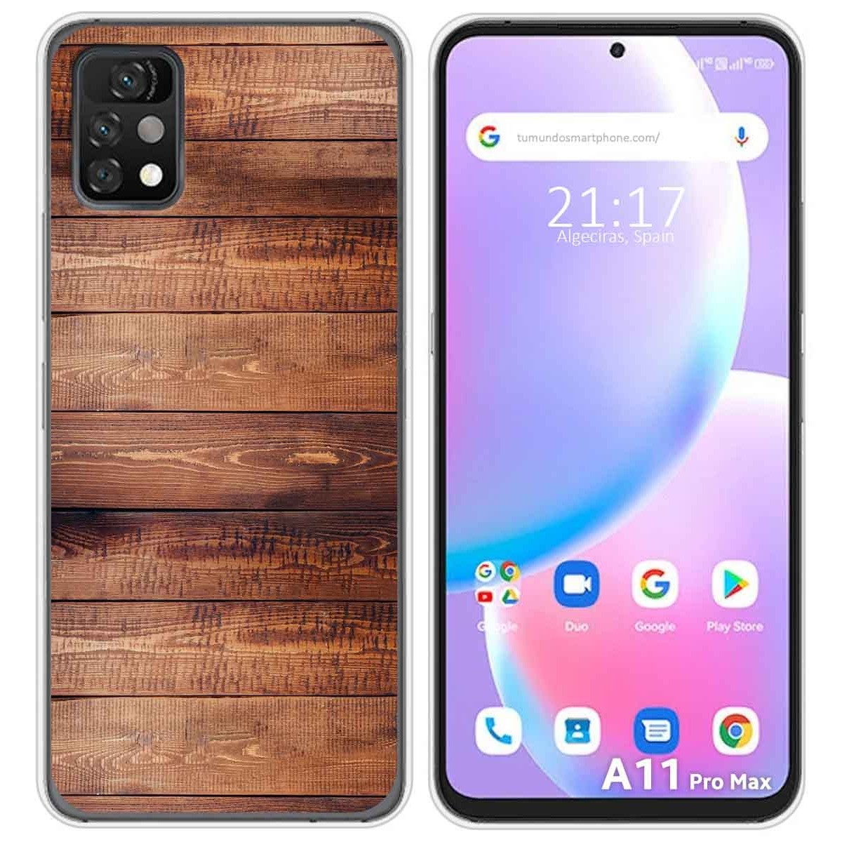 Funda Silicona para Umidigi A11 Pro Max diseño Madera 02 Dibujos