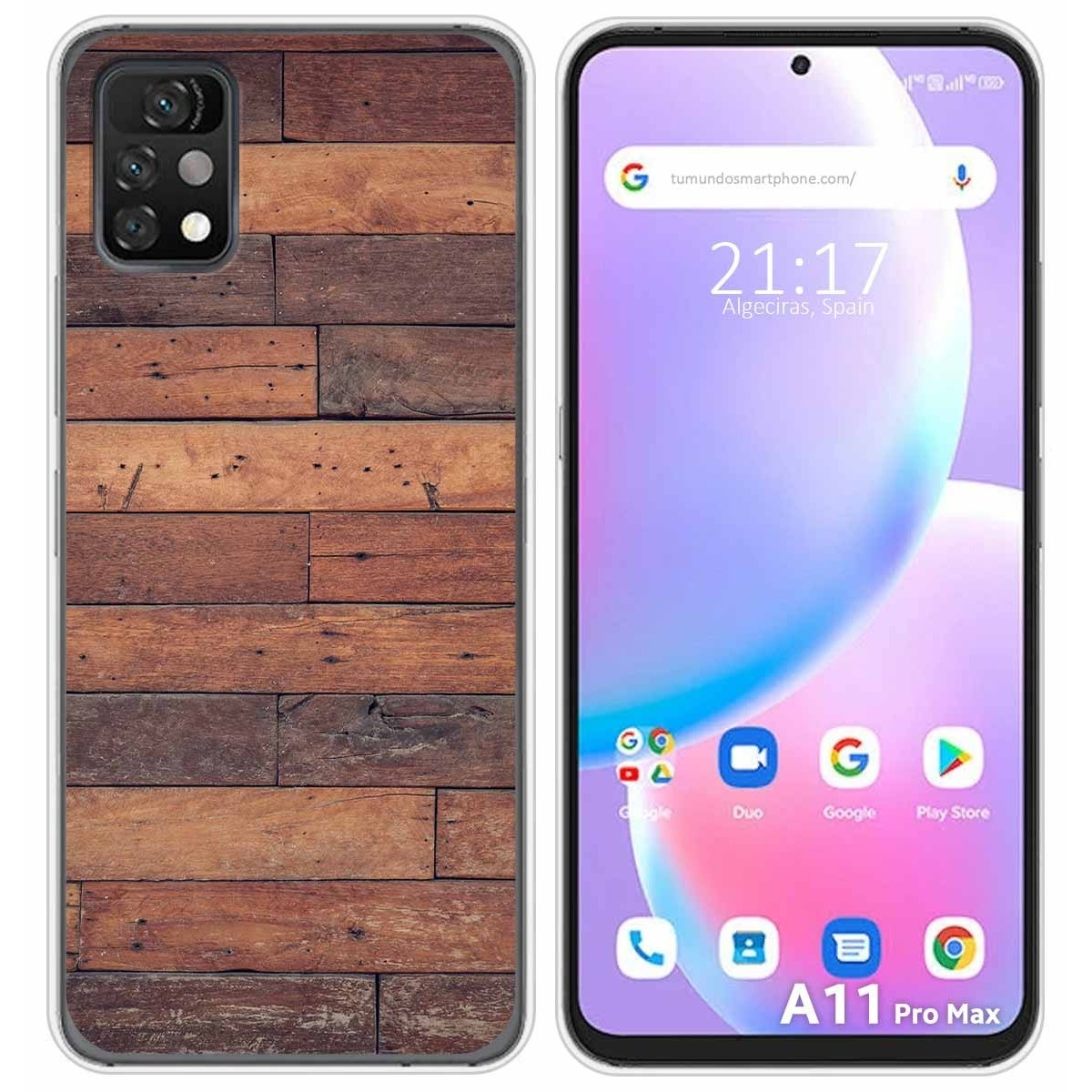 Funda Silicona para Umidigi A11 Pro Max diseño Madera 03 Dibujos