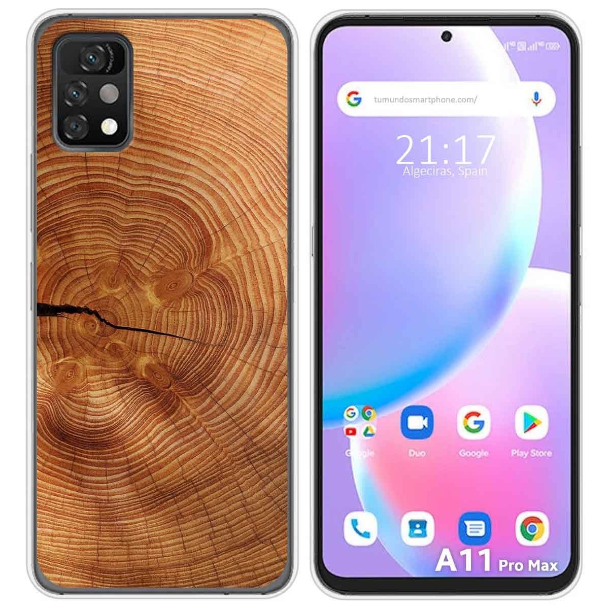 Funda Silicona para Umidigi A11 Pro Max diseño Madera 04 Dibujos