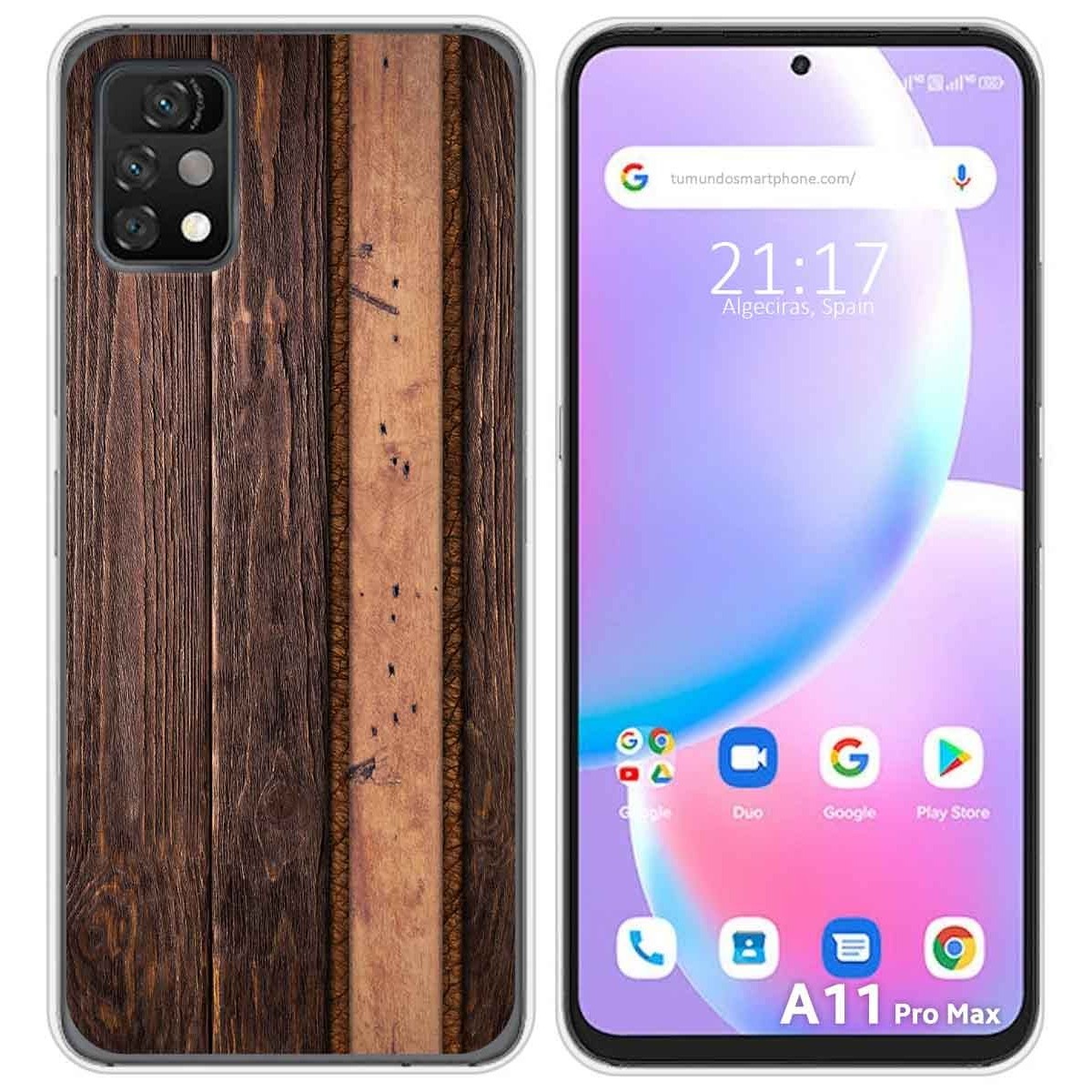 Funda Silicona para Umidigi A11 Pro Max diseño Madera 05 Dibujos