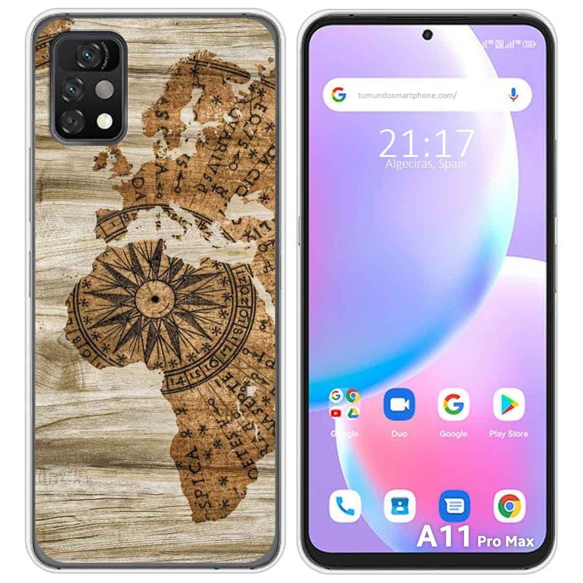 Funda Silicona para Umidigi A11 Pro Max diseño Madera 07 Dibujos