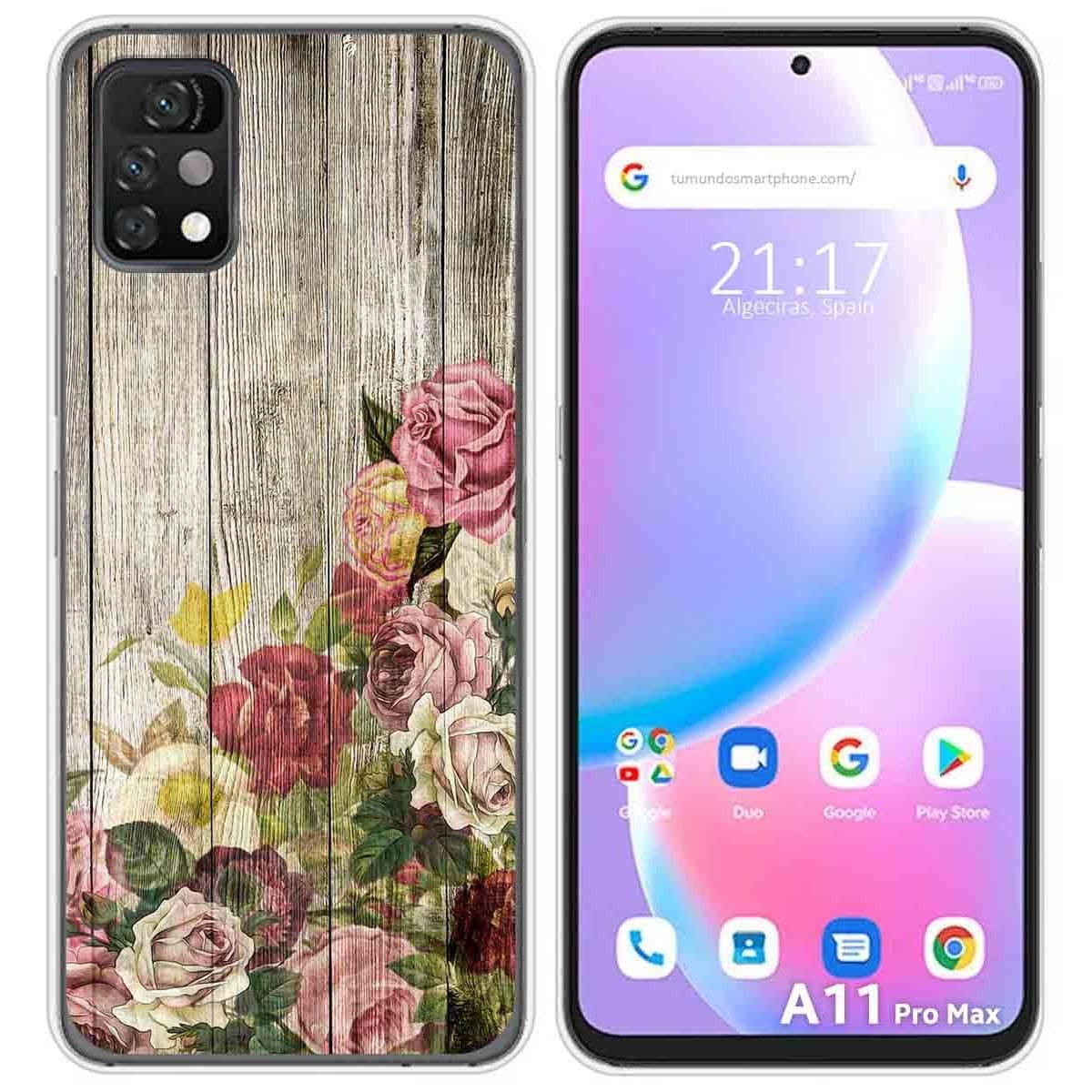 Funda Silicona para Umidigi A11 Pro Max diseño Madera 08 Dibujos