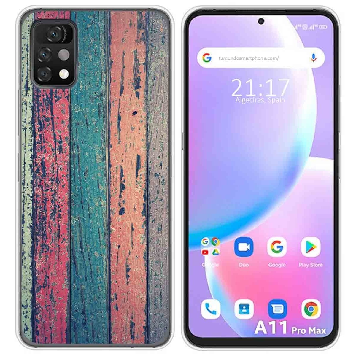 Funda Silicona para Umidigi A11 Pro Max diseño Madera 10 Dibujos