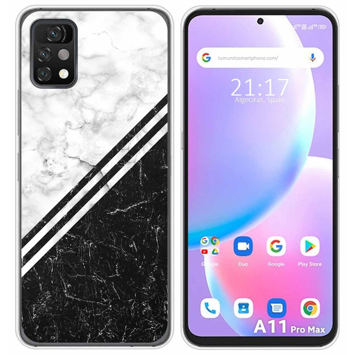 Funda Silicona para Umidigi A11 Pro Max diseño Mármol 01 Dibujos