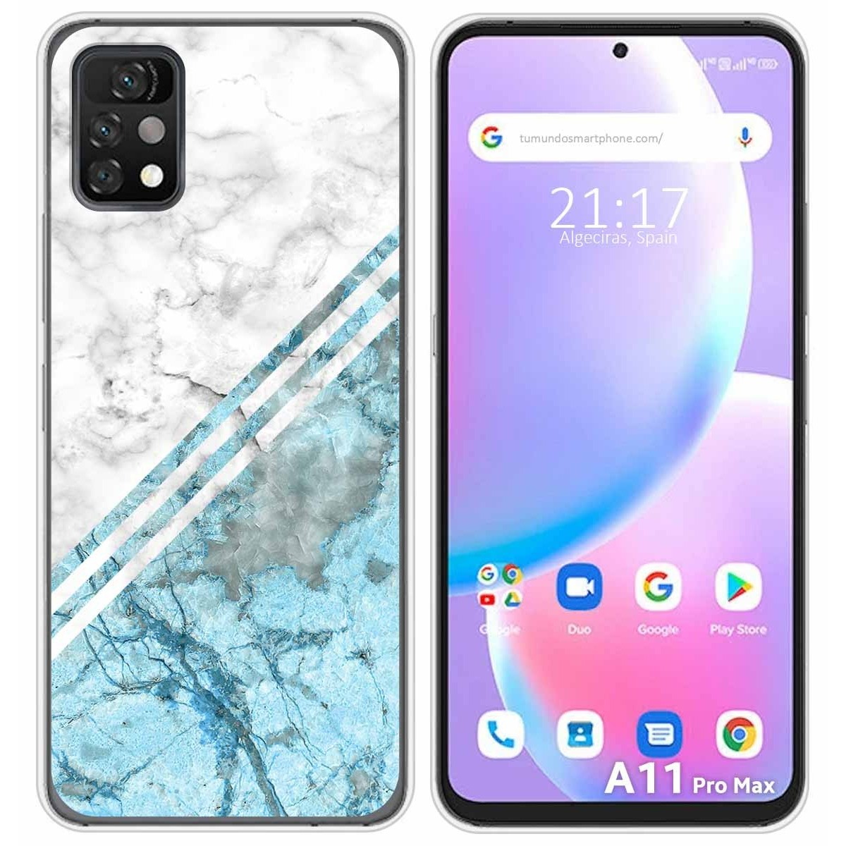 Funda Silicona para Umidigi A11 Pro Max diseño Mármol 02 Dibujos