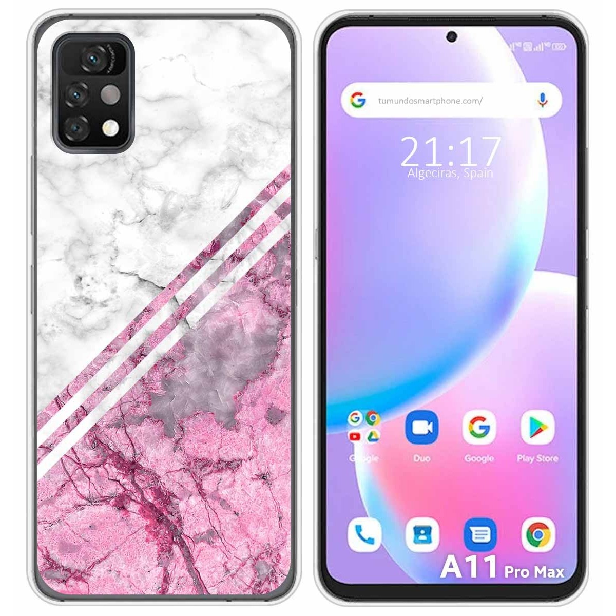 Funda Silicona para Umidigi A11 Pro Max diseño Mármol 03 Dibujos