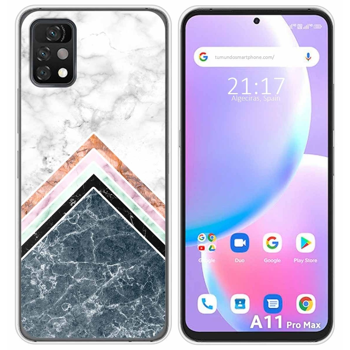 Funda Silicona para Umidigi A11 Pro Max diseño Mármol 05 Dibujos