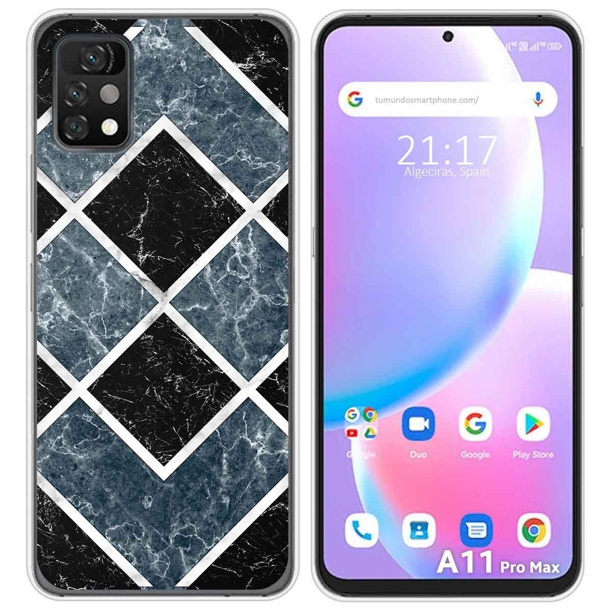 Funda Silicona para Umidigi A11 Pro Max diseño Mármol 06 Dibujos