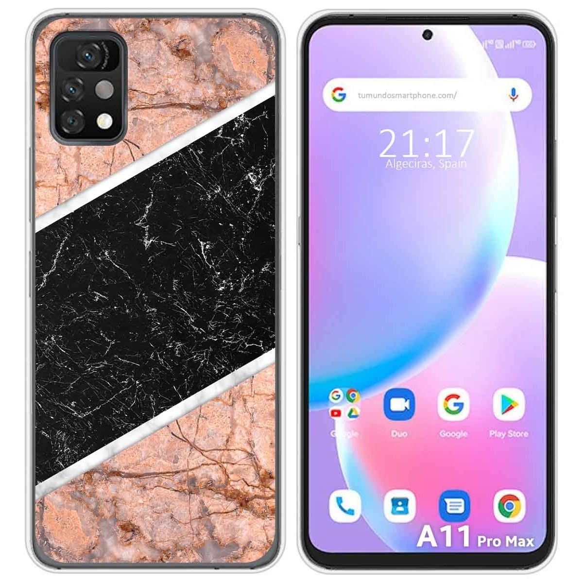 Funda Silicona para Umidigi A11 Pro Max diseño Mármol 07 Dibujos