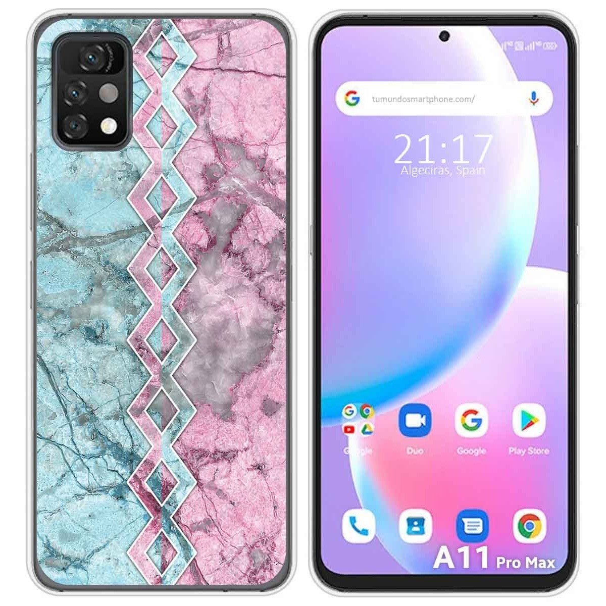 Funda Silicona para Umidigi A11 Pro Max diseño Mármol 08 Dibujos