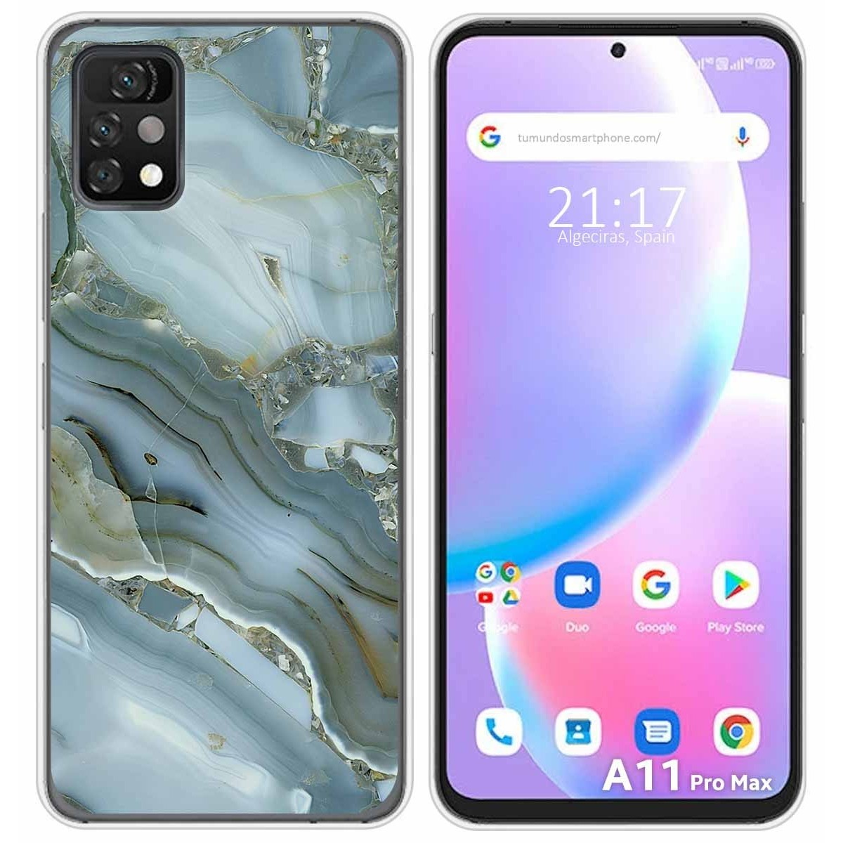 Funda Silicona para Umidigi A11 Pro Max diseño Mármol 09 Dibujos