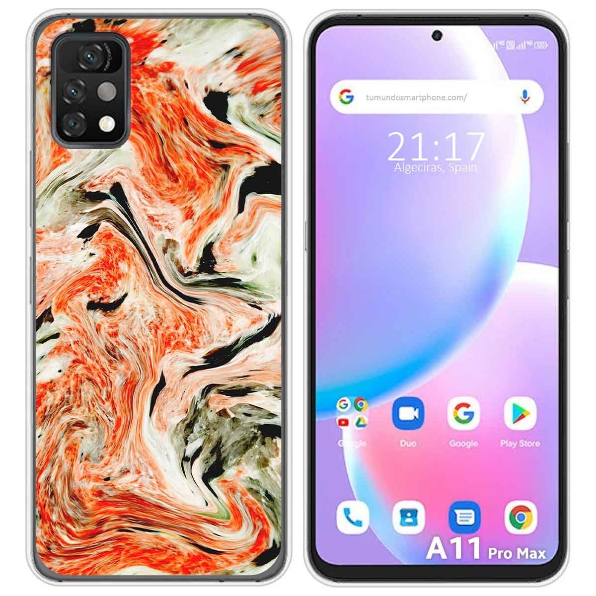 Funda Silicona para Umidigi A11 Pro Max diseño Mármol 12 Dibujos