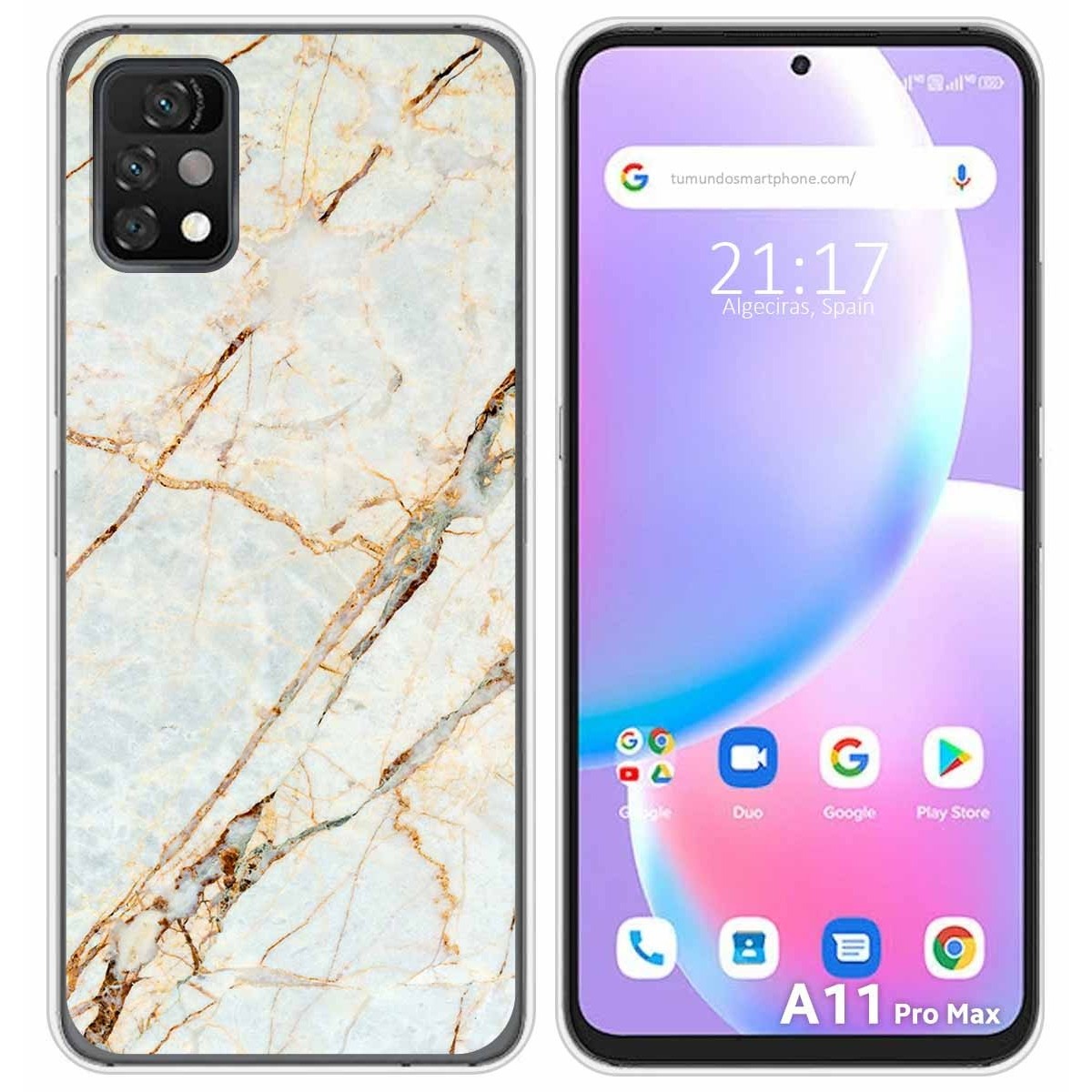 Funda Silicona para Umidigi A11 Pro Max diseño Mármol 13 Dibujos