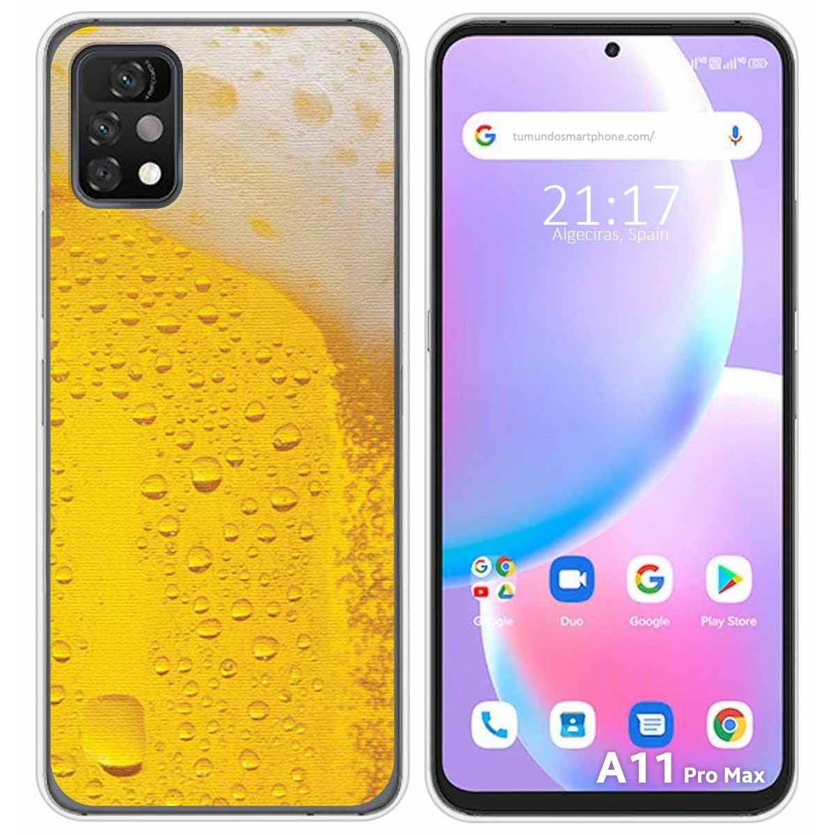 Funda Silicona para Umidigi A11 Pro Max diseño Cerveza Dibujos