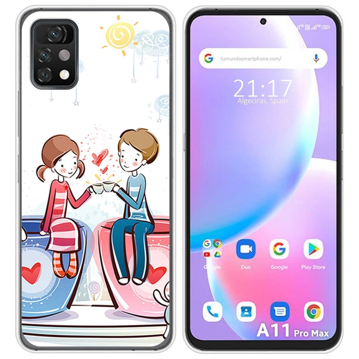 Funda Silicona para Umidigi A11 Pro Max diseño Café Dibujos